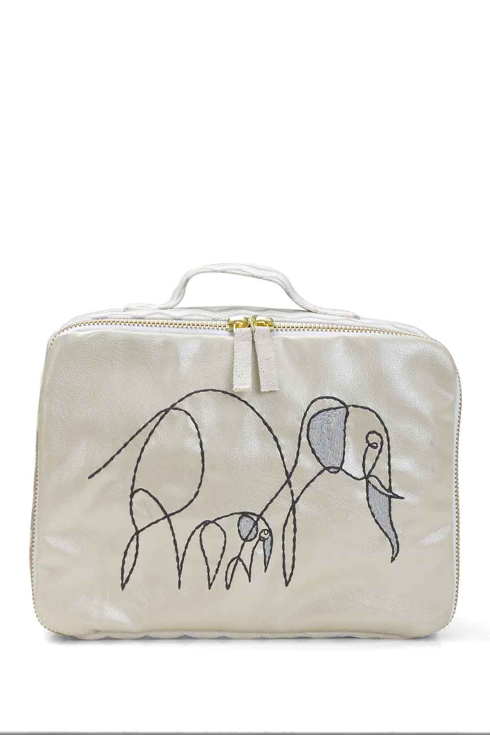 Elephant embroidered lunchbag MiDulceAny a