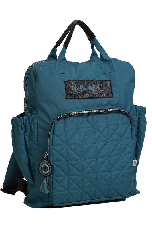 Customized Teal Baby diaper backpack