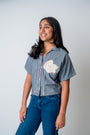 Contrast accent Chambray shirt-3