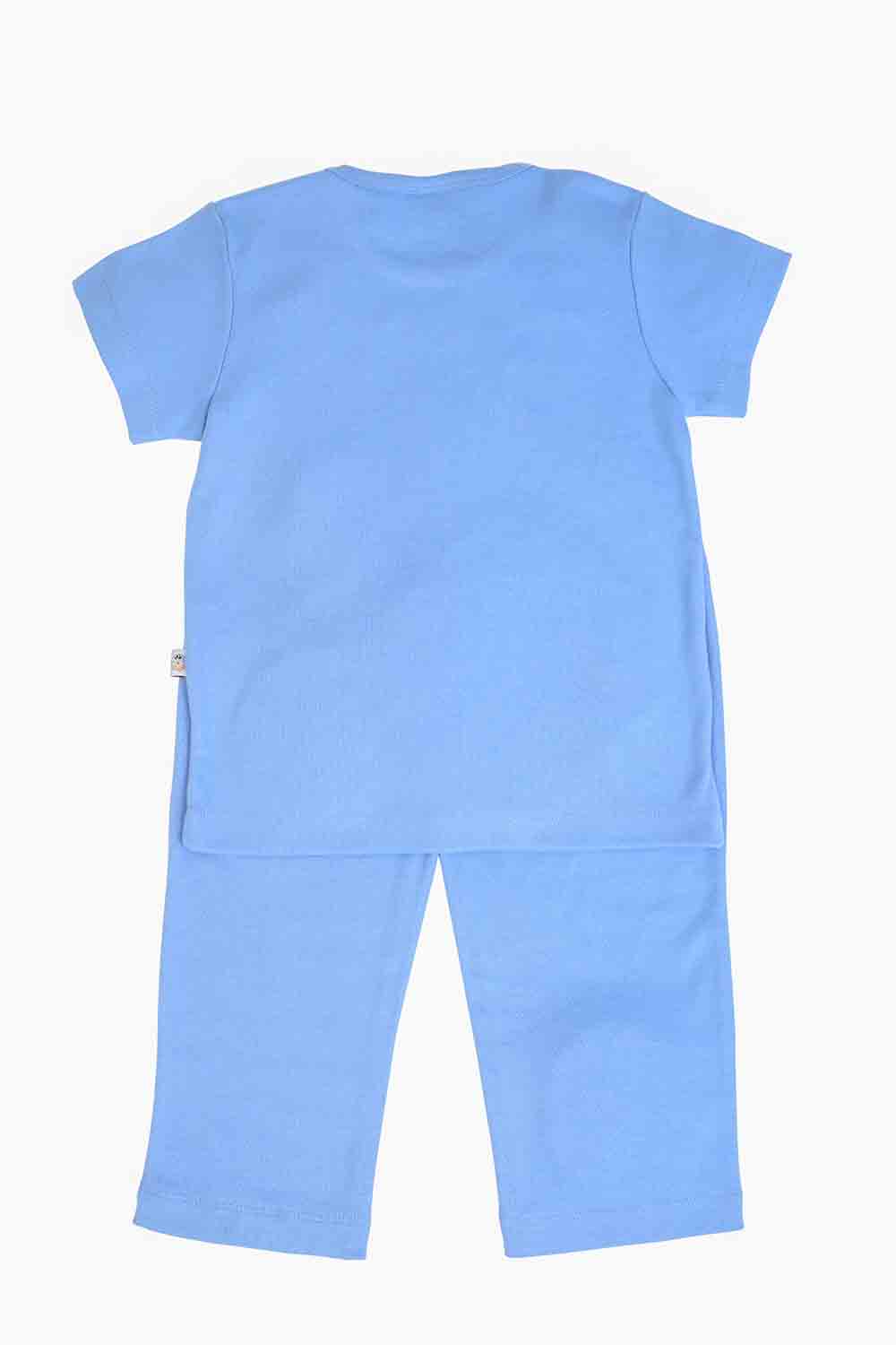 Fluffy embroidered sheep nightsuit for boys-2