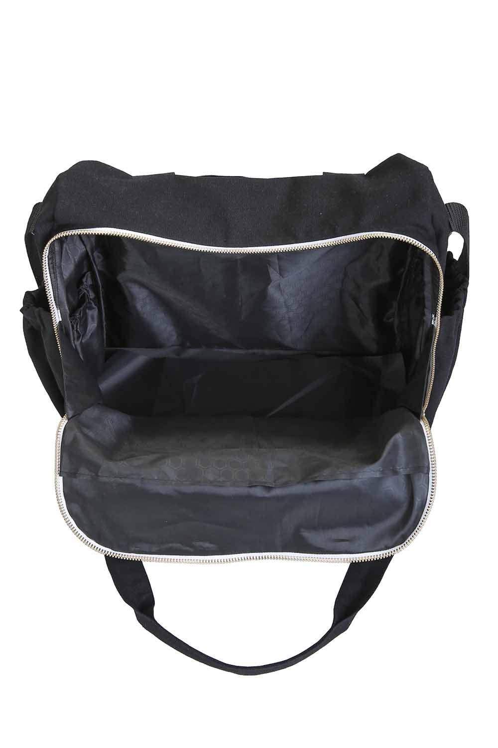 Gender neutral black panda diaper bag-04