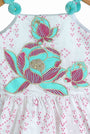 Bandhej Sharara with floral embroidery set for infant