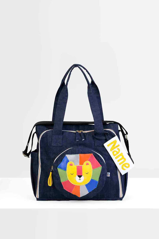  Organicdenim lion diaper bag-01