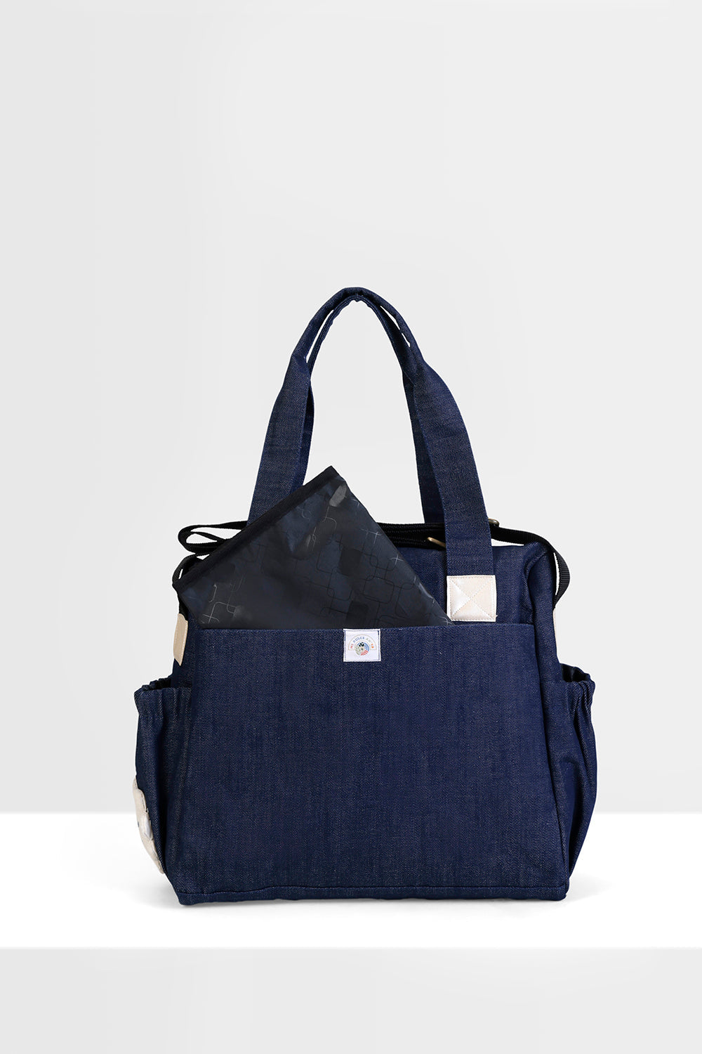  Organic denim sheep diaper bag-03