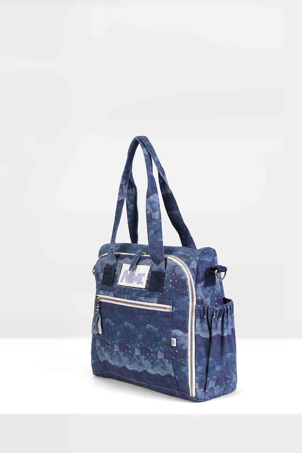  Organic night sky printed diaper bag-02