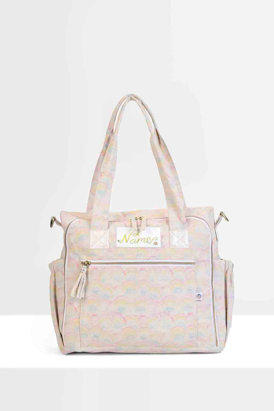 Organic  rainbow printed diaper bag-01