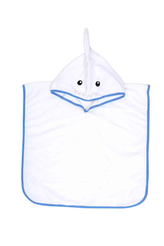 Organic-terry-hooded shark towel-1