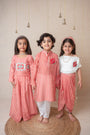 Pomegranate striped kurta set