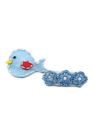 Set of 2 blue birdie clips