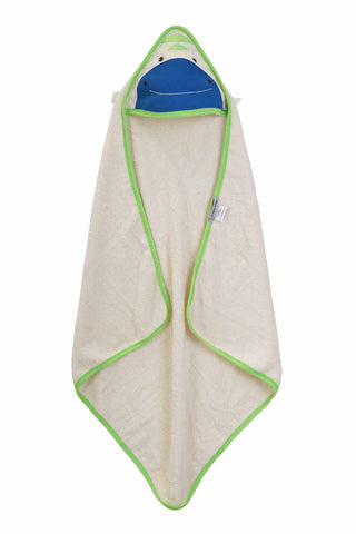 Organic terry, hooded Dino towel