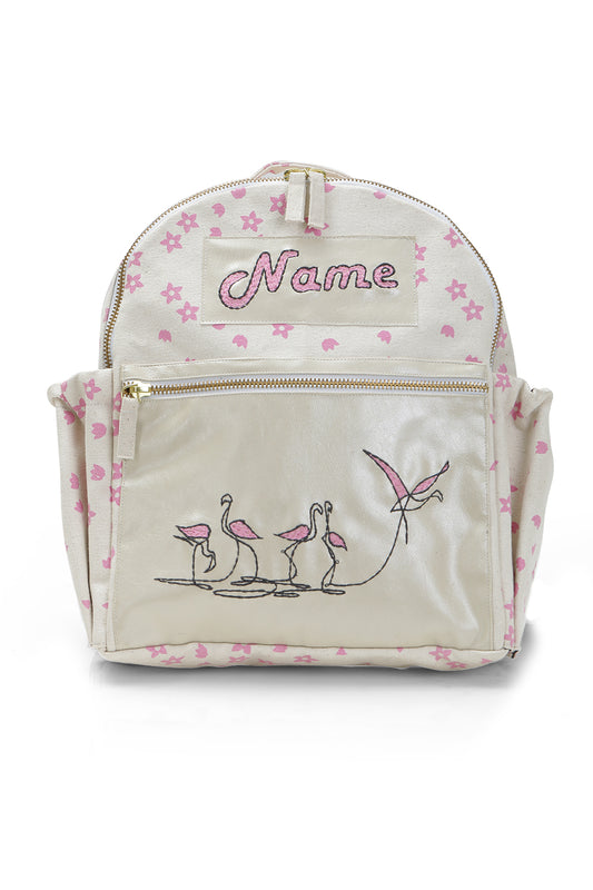 flamingo emb small backpack-1