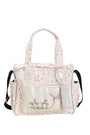 flamingo print embroidered diaper bag-1