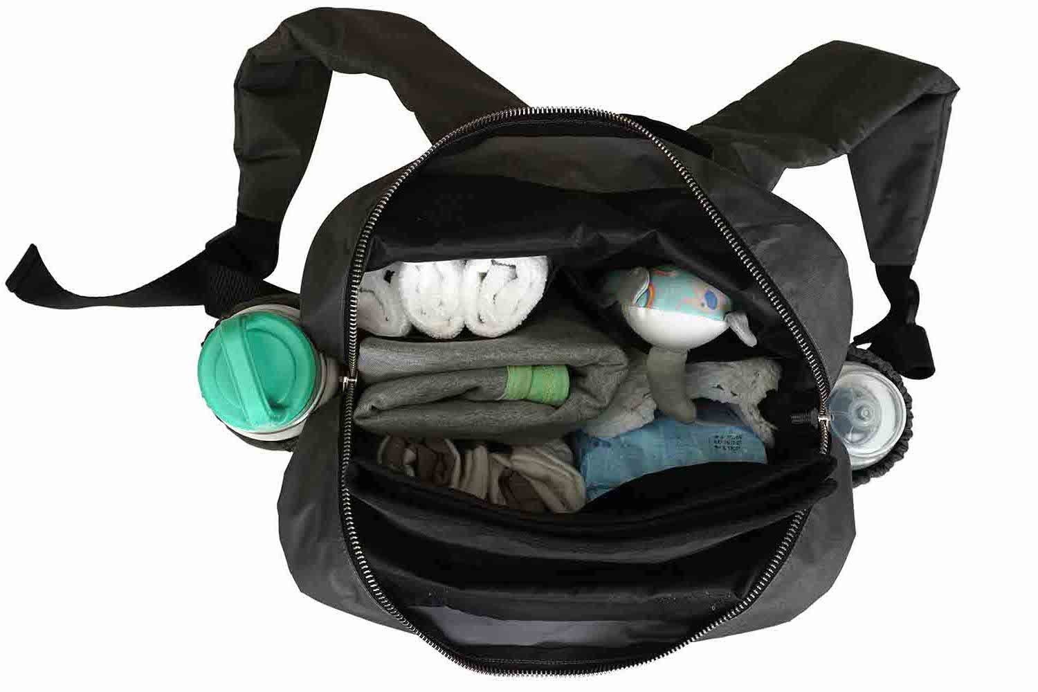 Customized Grey Baby diaper backpack