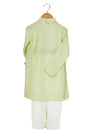 mint mirror work embroidered boys kurta-2