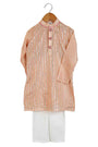 Peach gota kurta for boys