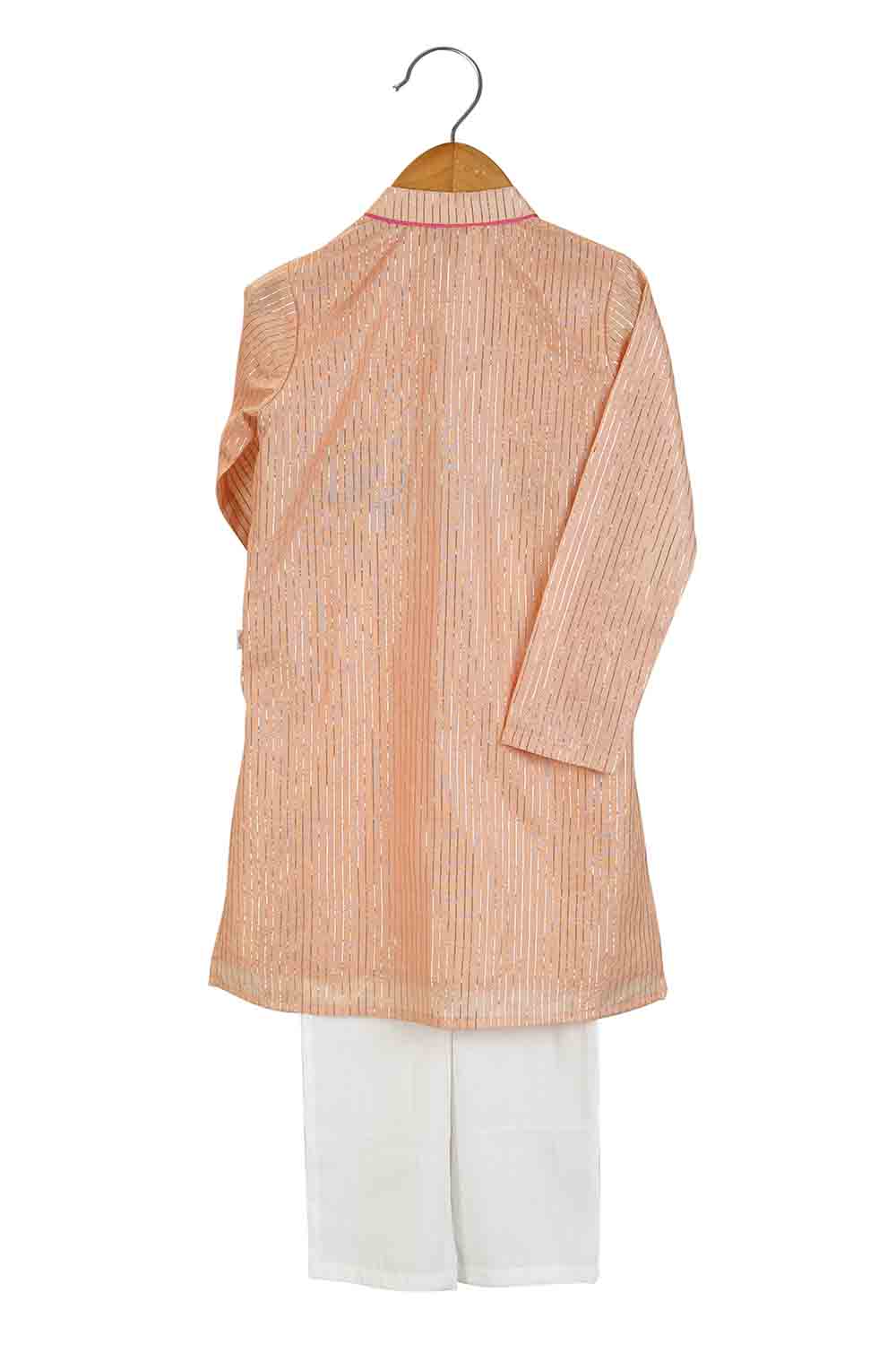 Peach gota kurta for boys