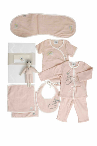 Luxury embroidered baby gift set for girls