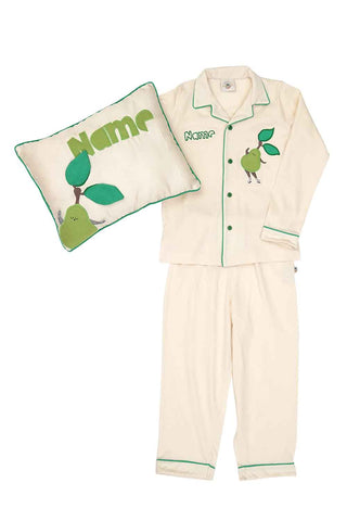 Customized skating pear nightsuit and cushion set