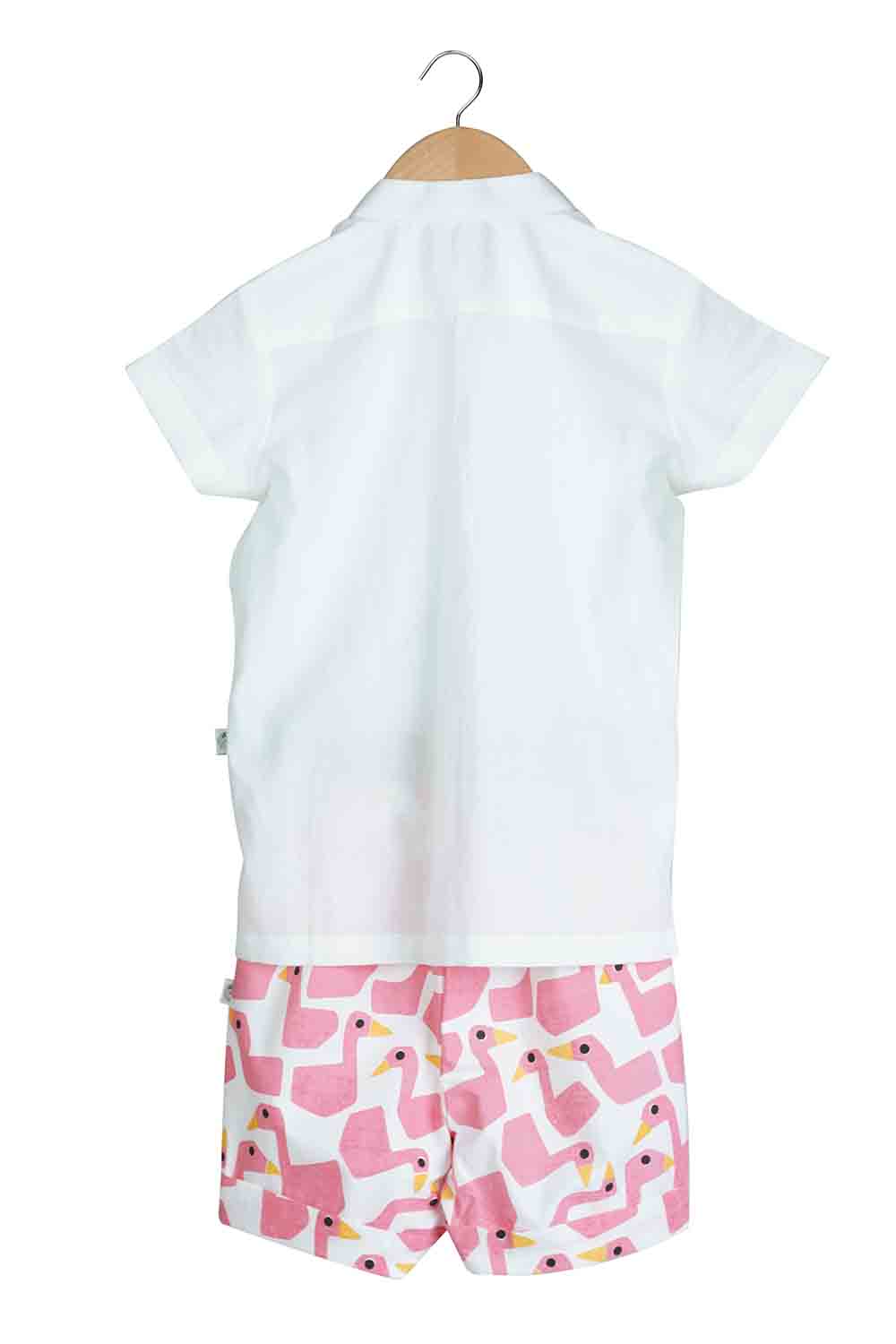 pink bird bermuda set 2