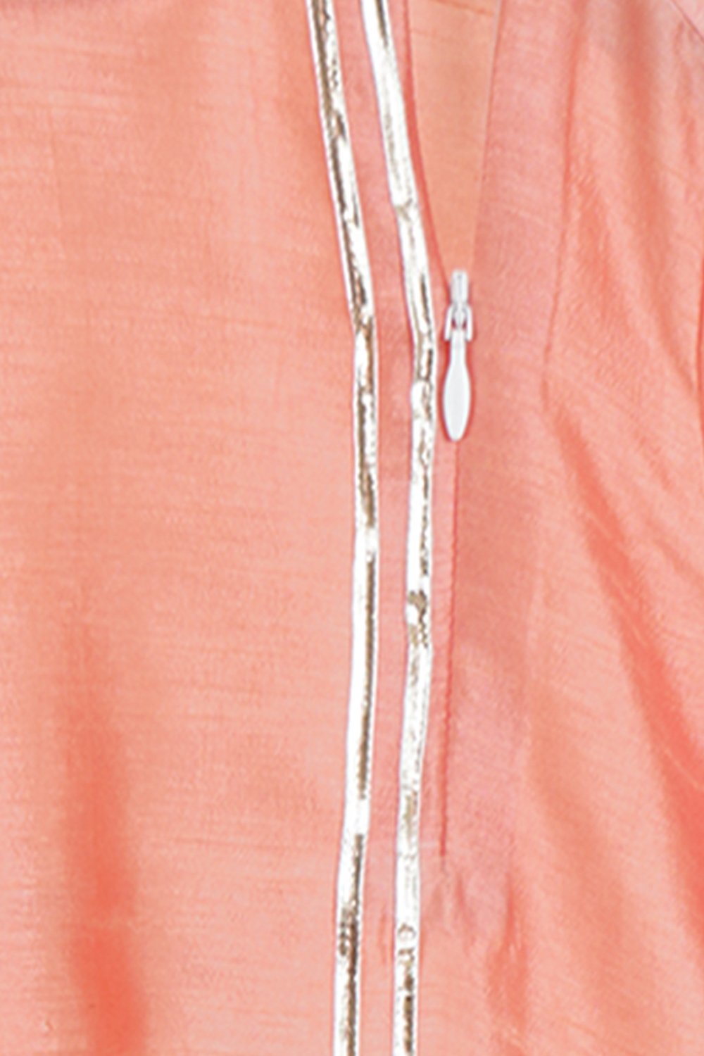 Blush gota kurta with zip for boys