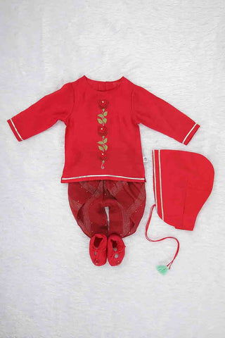 Embroidered infant boys jamna set