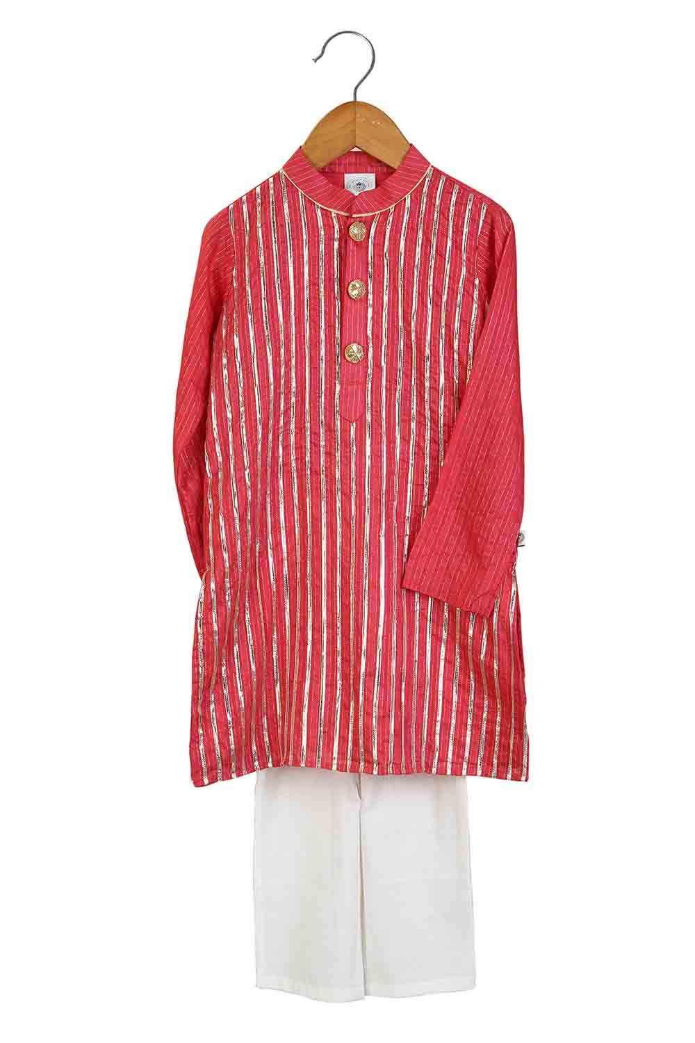 Red gota kurta for boys