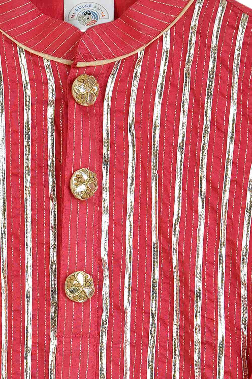 Red gota kurta for boys