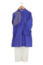 Cobalt vibrant applique kurta for infant boys