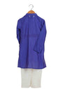 Cobalt vibrant applique kurta for infant boys