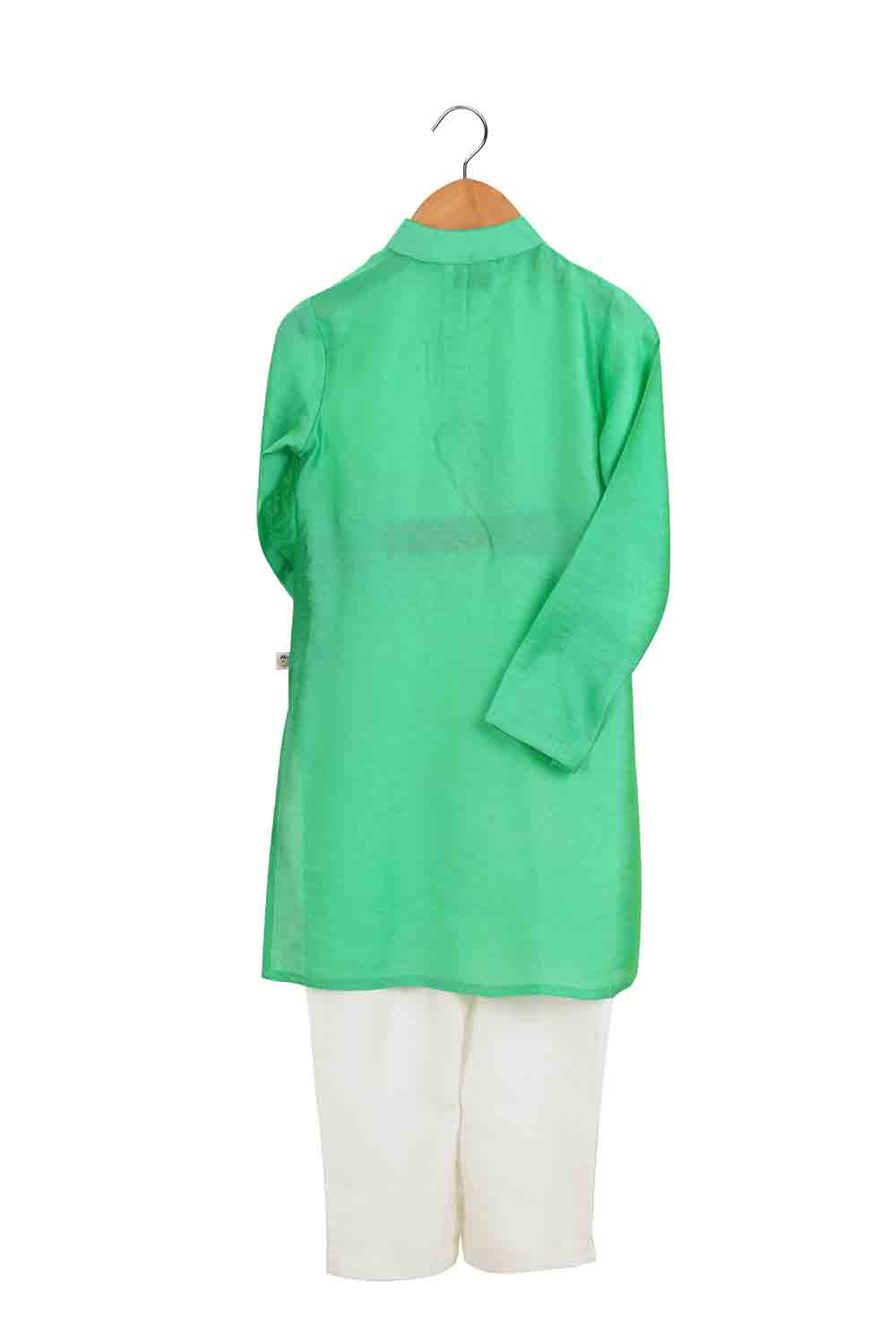 Emerald vibrant applique kurta for infant boys