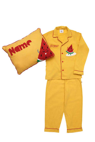 Customized surfing melon nightsuit and cushion set