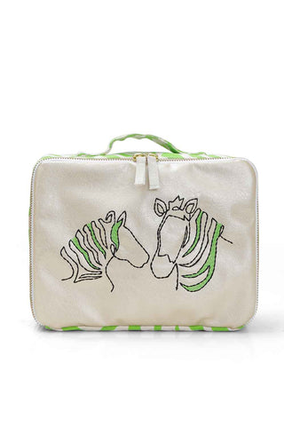 Zebra embroidered lunchbag