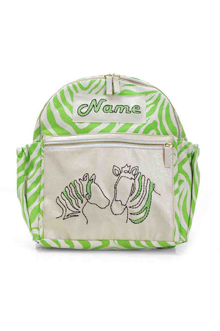 Zebra embroidered toddler backpack